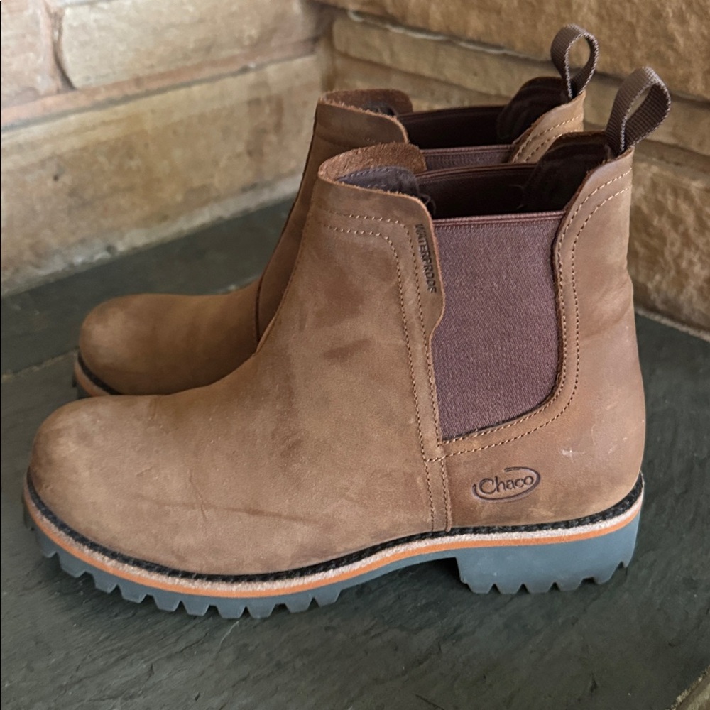 Chaco Fields Waterproof Brown Chelsea Ankle Boots